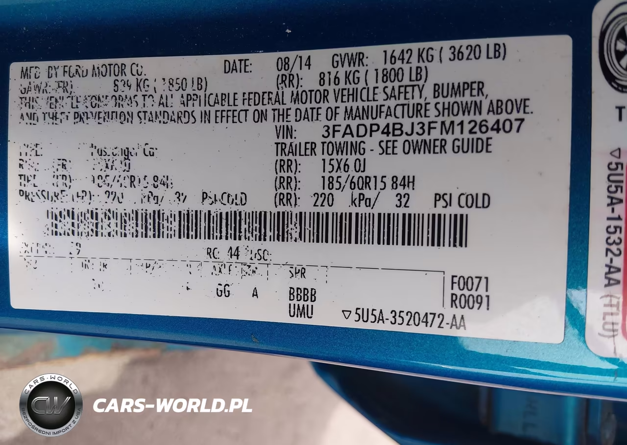 2015 Ford Fiesta Se VIN:3FADP4BJ3FM126407 - 9