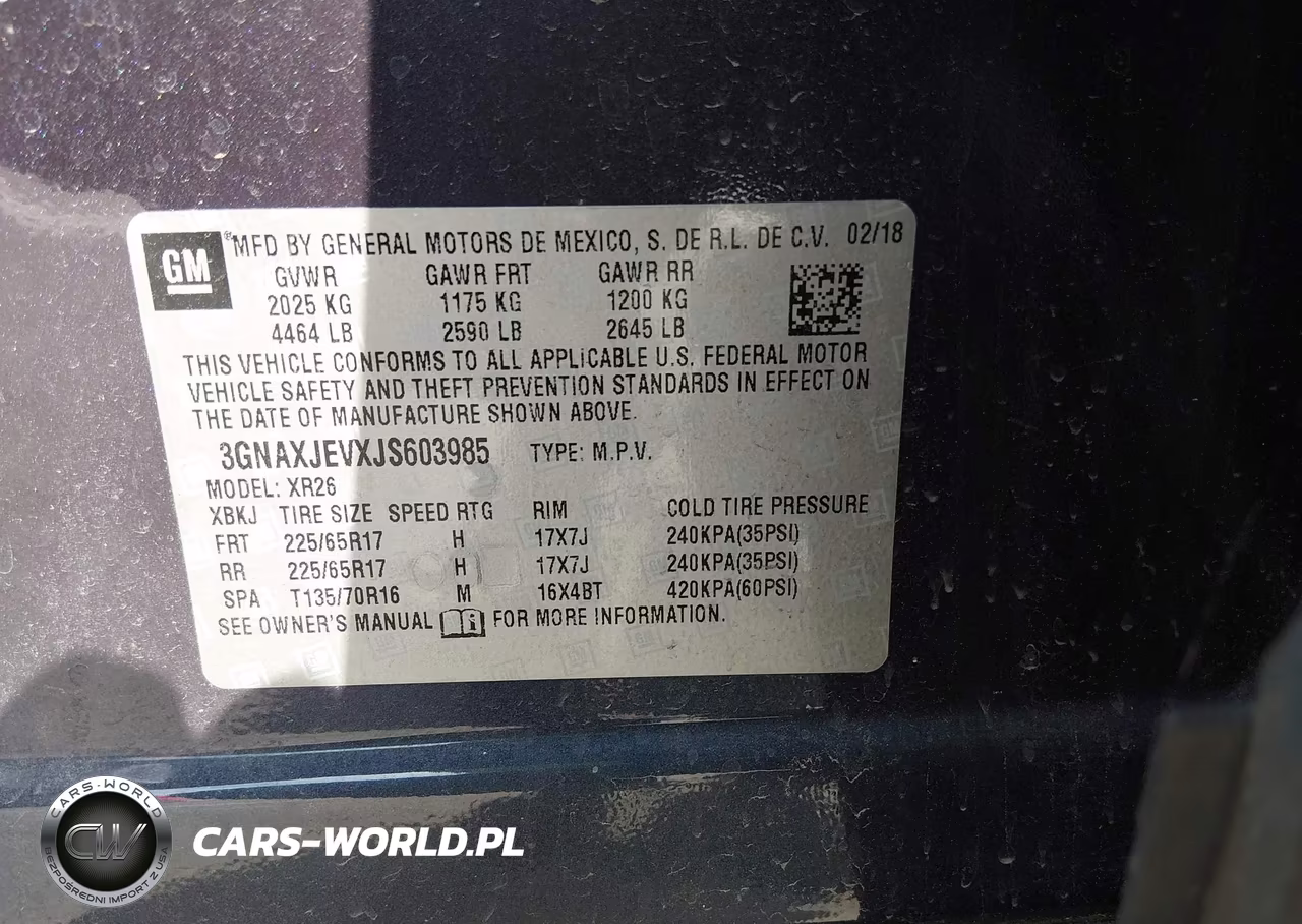 2018 Chevrolet Equinox Lt VIN:3GNAXJEVXJS603985 - 9