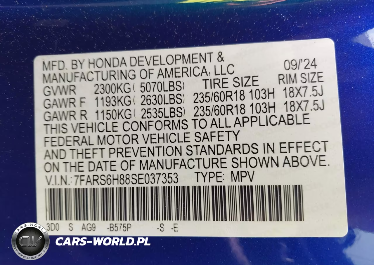 2025 Honda Cr-V Hybrid Sport-L VIN:7FARS6H88SE037353 - 9