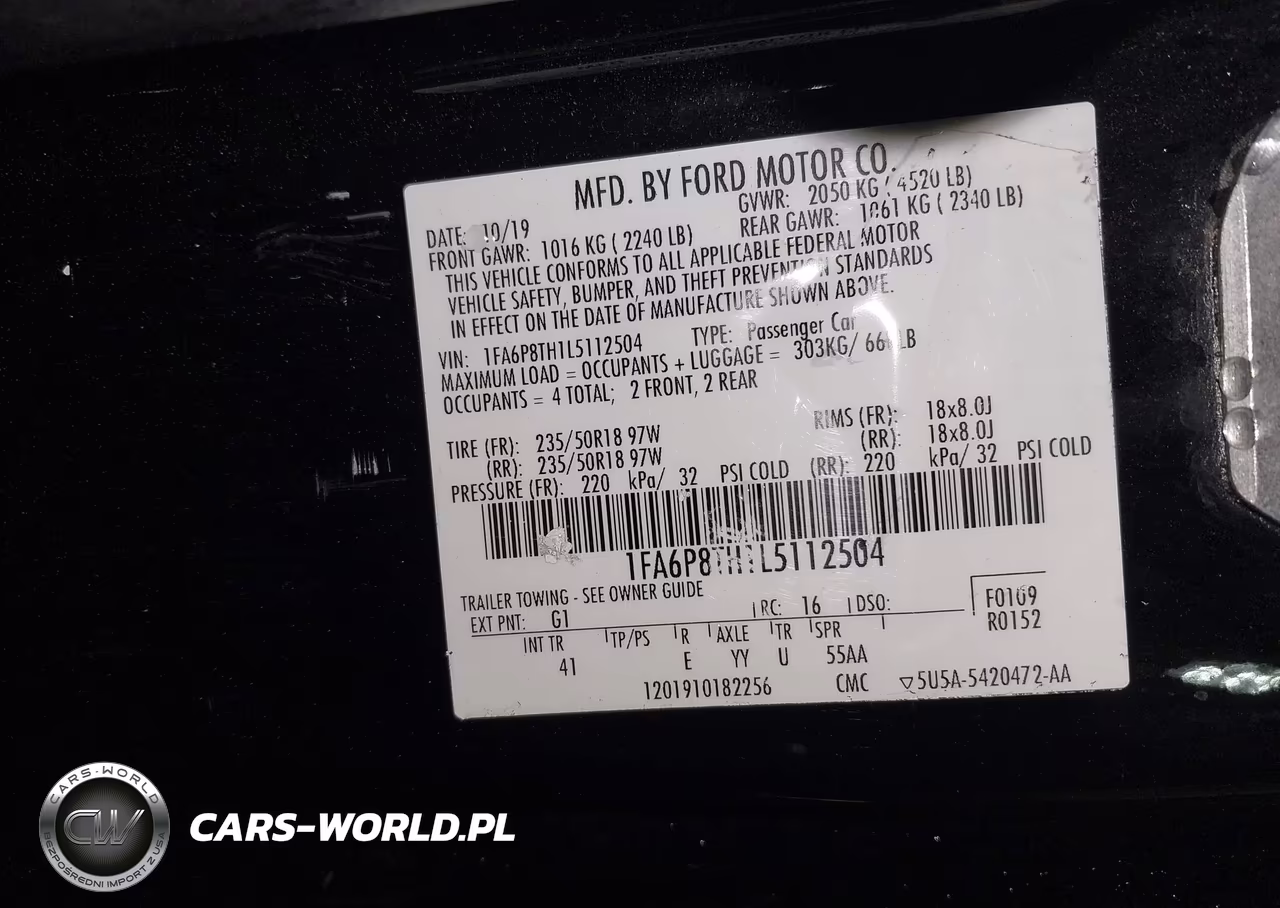 2020 Ford Mustang Ecoboost Premium Fastback VIN:1FA6P8TH1L5112504 - 9