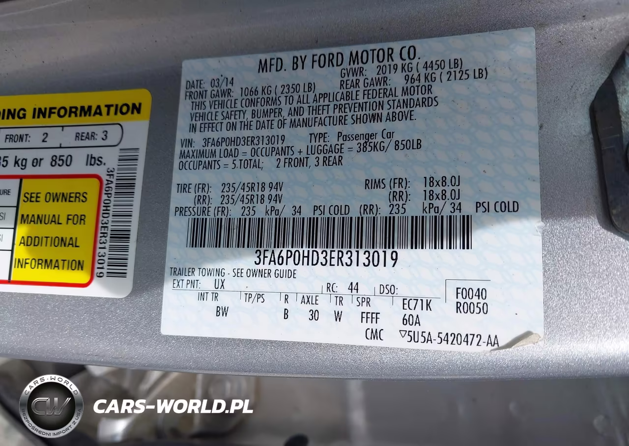2014 Ford Fusion Se VIN:3FA6P0HD3ER313019 - 9