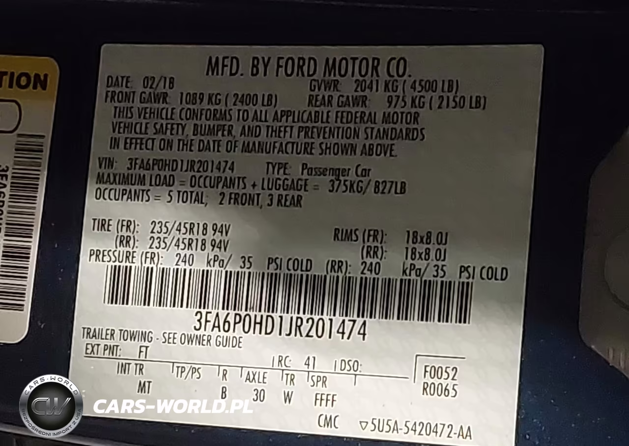 2018 Ford Fusion Se VIN:3FA6P0HD1JR201474 - 9