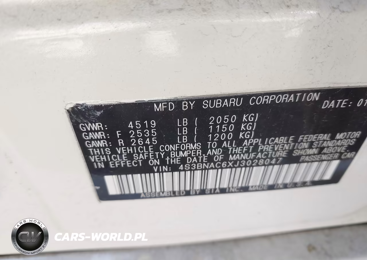 2018 Subaru Legacy 2.5I Premium VIN:4S3BNAC6XJ3028047 - 9