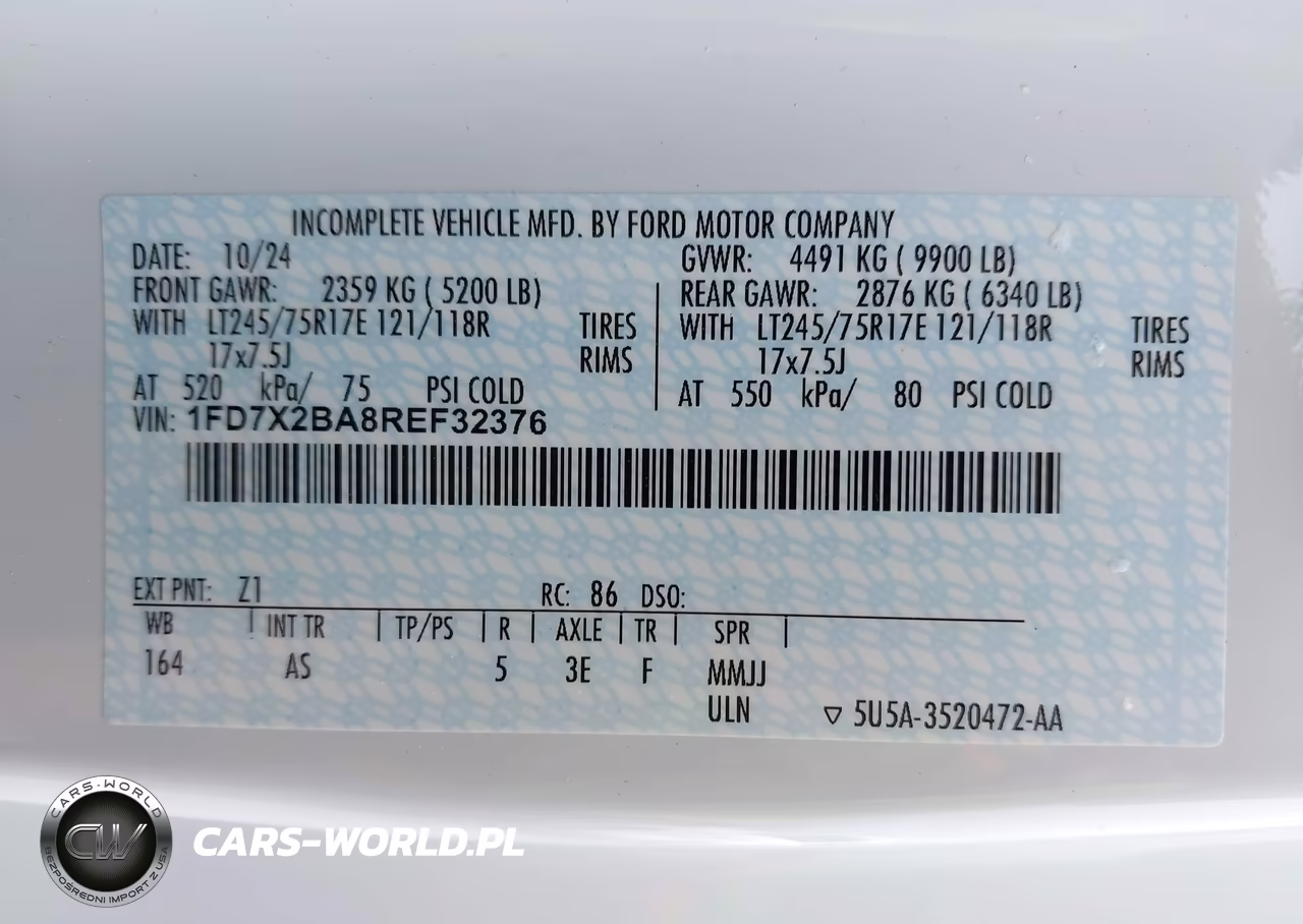 2024 Ford F-250 Xl VIN:1FD7X2BA8REF32376 - 9