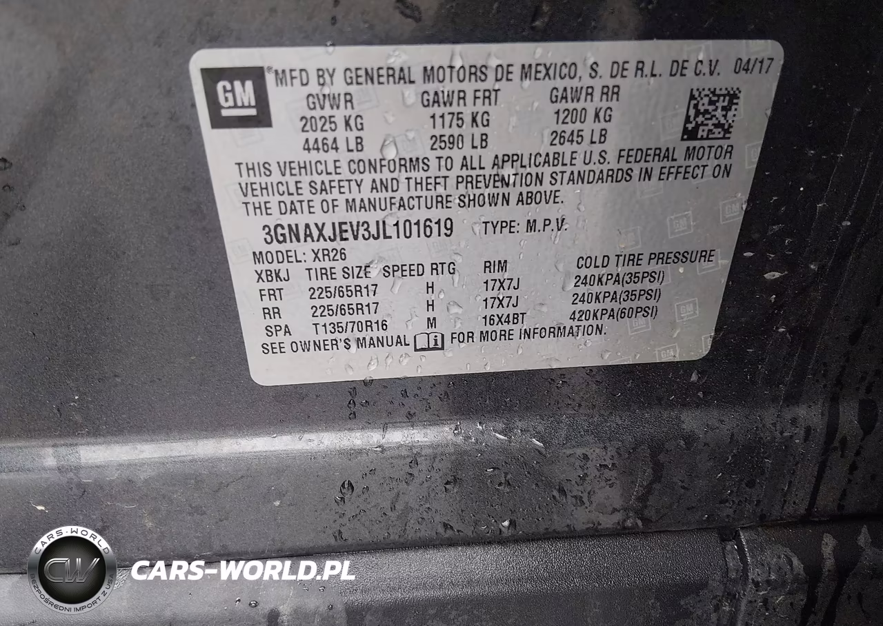 2018 Chevrolet Equinox Lt VIN:3GNAXJEV3JL101619 - 9