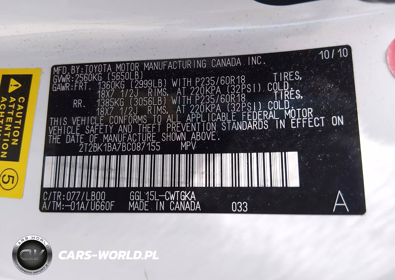 2011 Lexus Rx 350 VIN:2T2BK1BA7BC087155 - 9