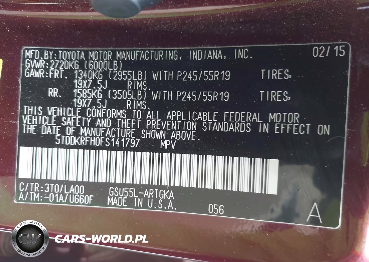 2015 Toyota Highlander Limited V6 VIN:5TDDKRFH0FS141797 - 9