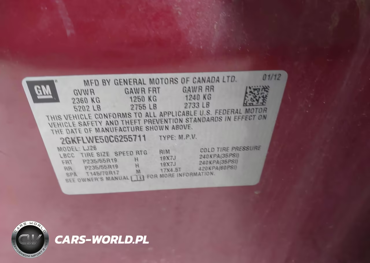 2012 GMC Terrain Slt-2 VIN:2GKFLWE50C6255711 - 9