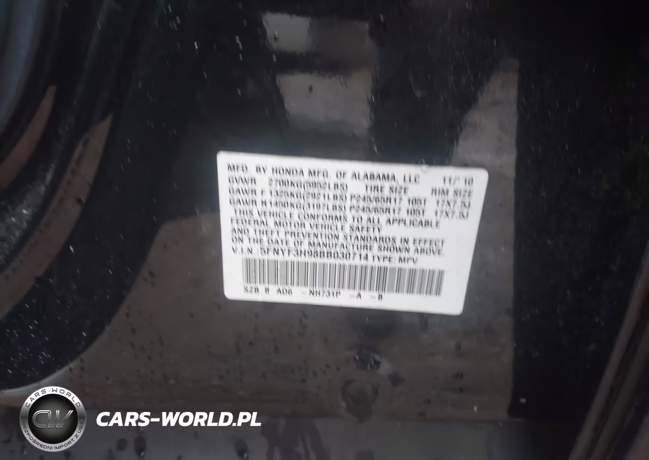 2011 Honda Pilot Touring VIN:5FNYF3H98BB030714 - 9