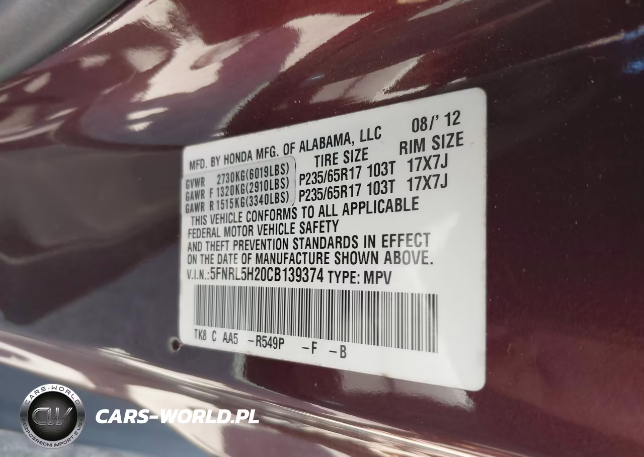2012 Honda Odyssey Lx VIN:5FNRL5H20CB139374 - 9
