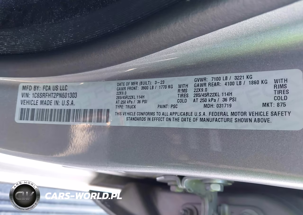 2023 Ram 1500 Limited 4X4 5'7 Box VIN:1C6SRFHT2PN601303 - 9