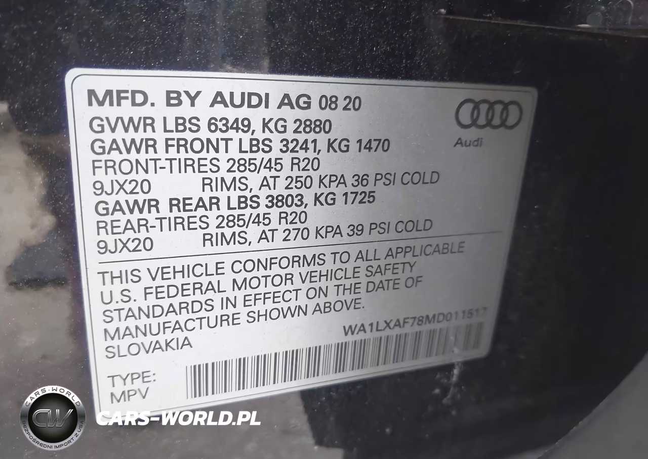 2021 Audi Q7 Premium Plus 55 Tfsi Quattro Tiptronic VIN:WA1LXAF78MD011517 - 9