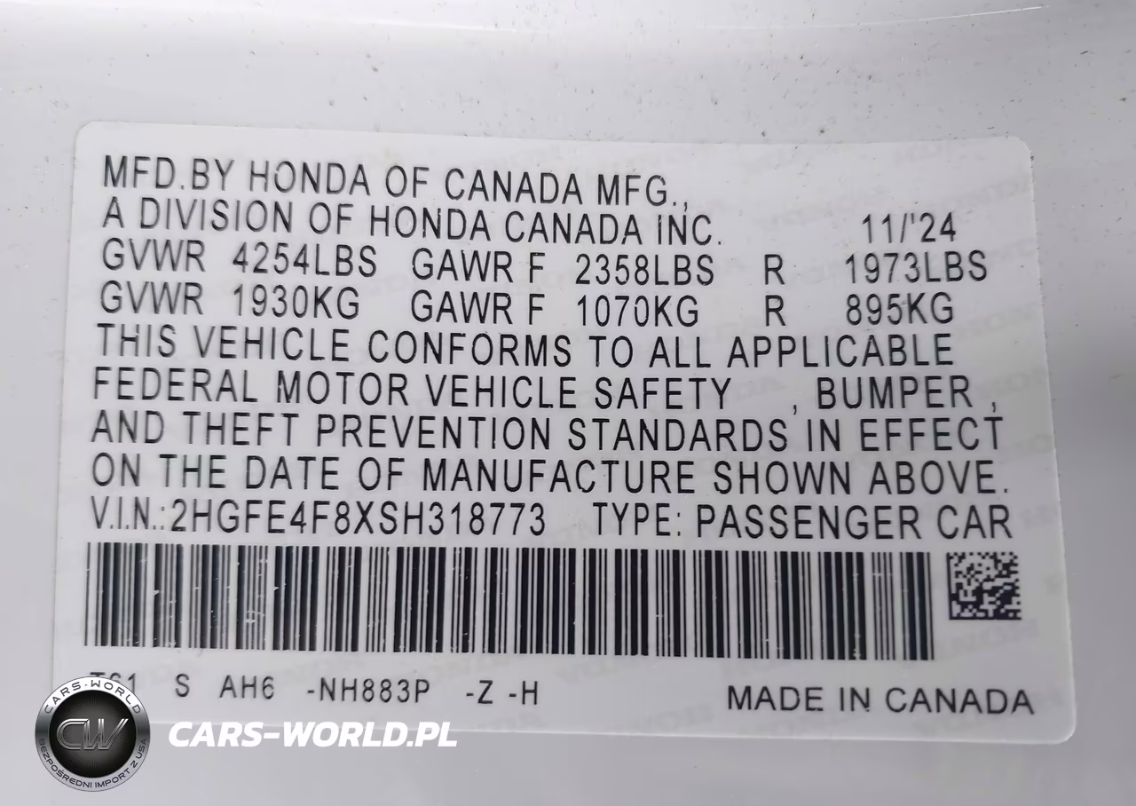 2025 Honda Civic Hybrid Sport-Sport Touring VIN:2HGFE4F8XSH318773 - 9