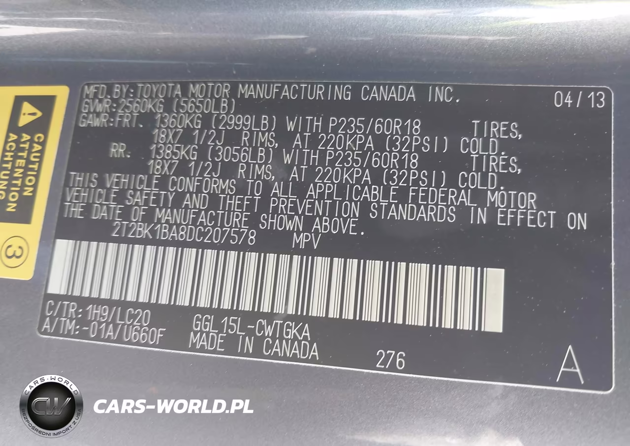 2013 Lexus Rx 350 VIN:2T2BK1BA8DC207578 - 9