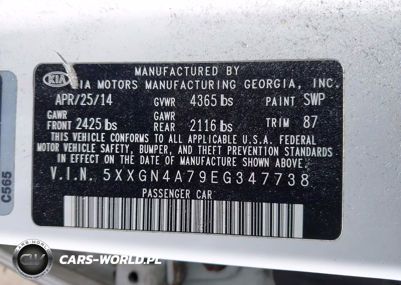 2014 Kia Optima Ex VIN:5XXGN4A79EG347738 - 9