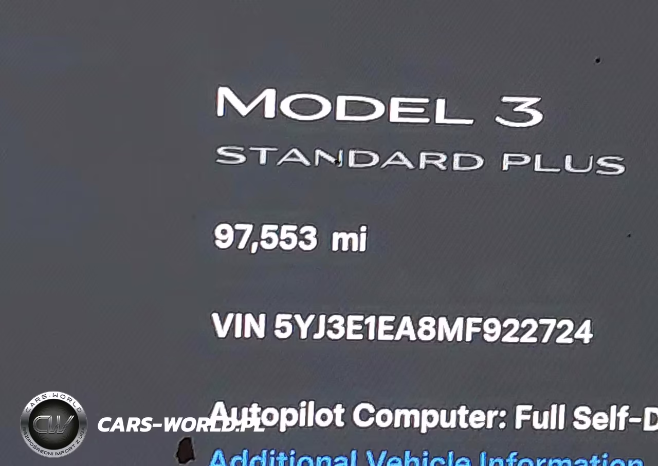2021 Tesla Model 3 Standard Range Plus Rear-Wheel Drive VIN:5YJ3E1EA8MF922724 - 15