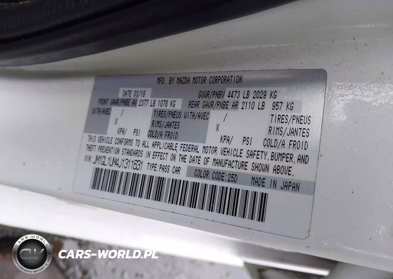 2018 Mazda Mazda6 Sport VIN:JM1GL1UM4J1311631 - 9