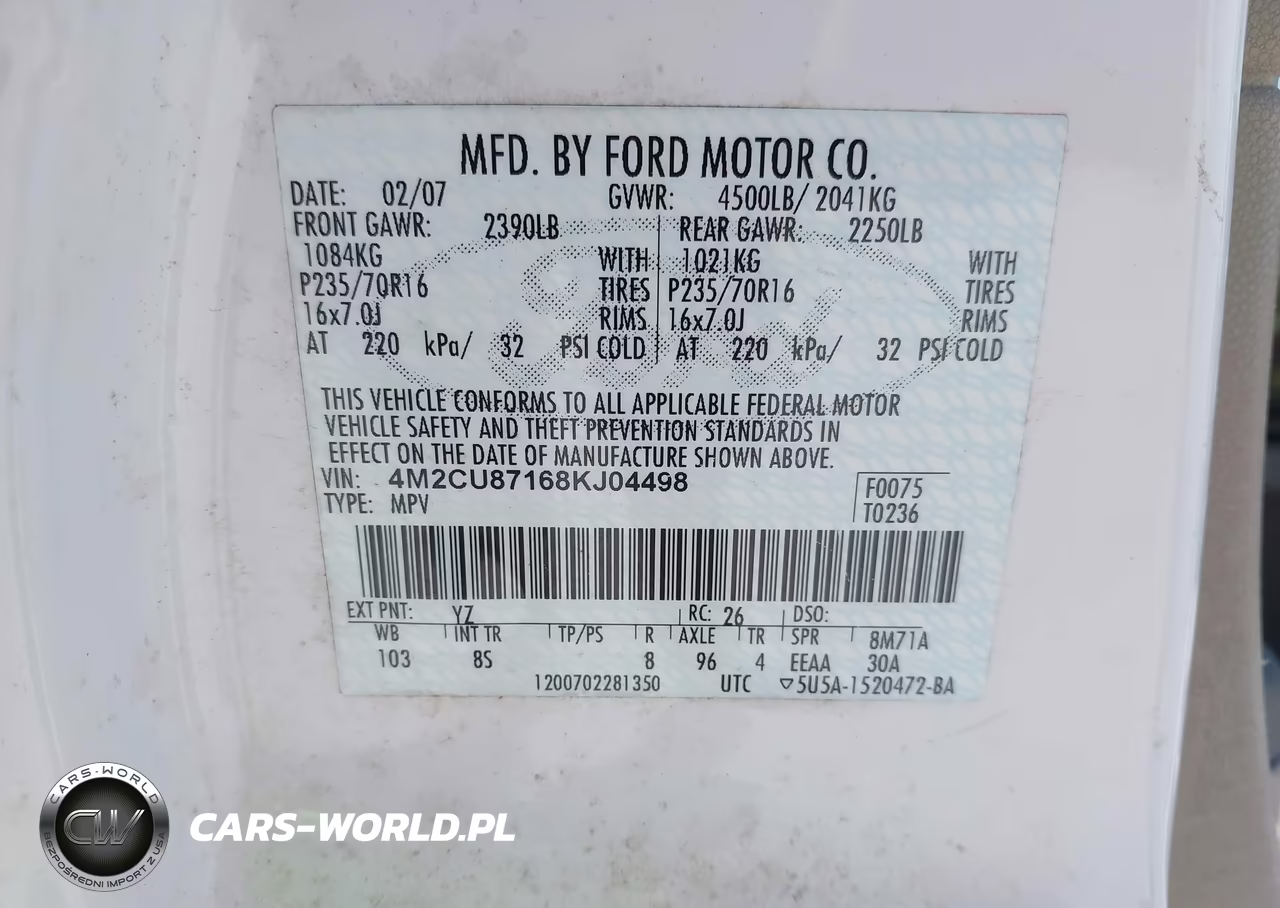 2008 Mercury Mariner Premier VIN:4M2CU87168KJ04498 - 9