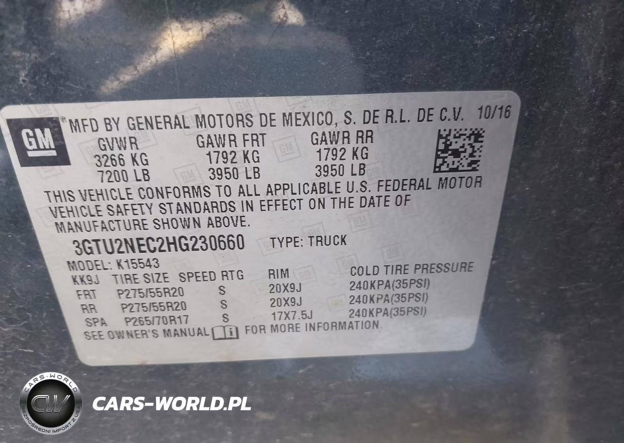 2017 GMC Sierra 1500 Slt VIN:3GTU2NEC2HG230660 - 9