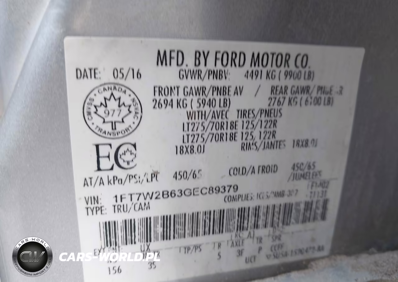 2016 Ford F-250 Xlt VIN:1FT7W2B63GEC89379 - 9