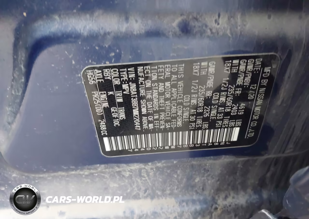 2021 Nissan Rogue Sv Intelligent Awd VIN:JN8AT3BB7MW220447 - 9