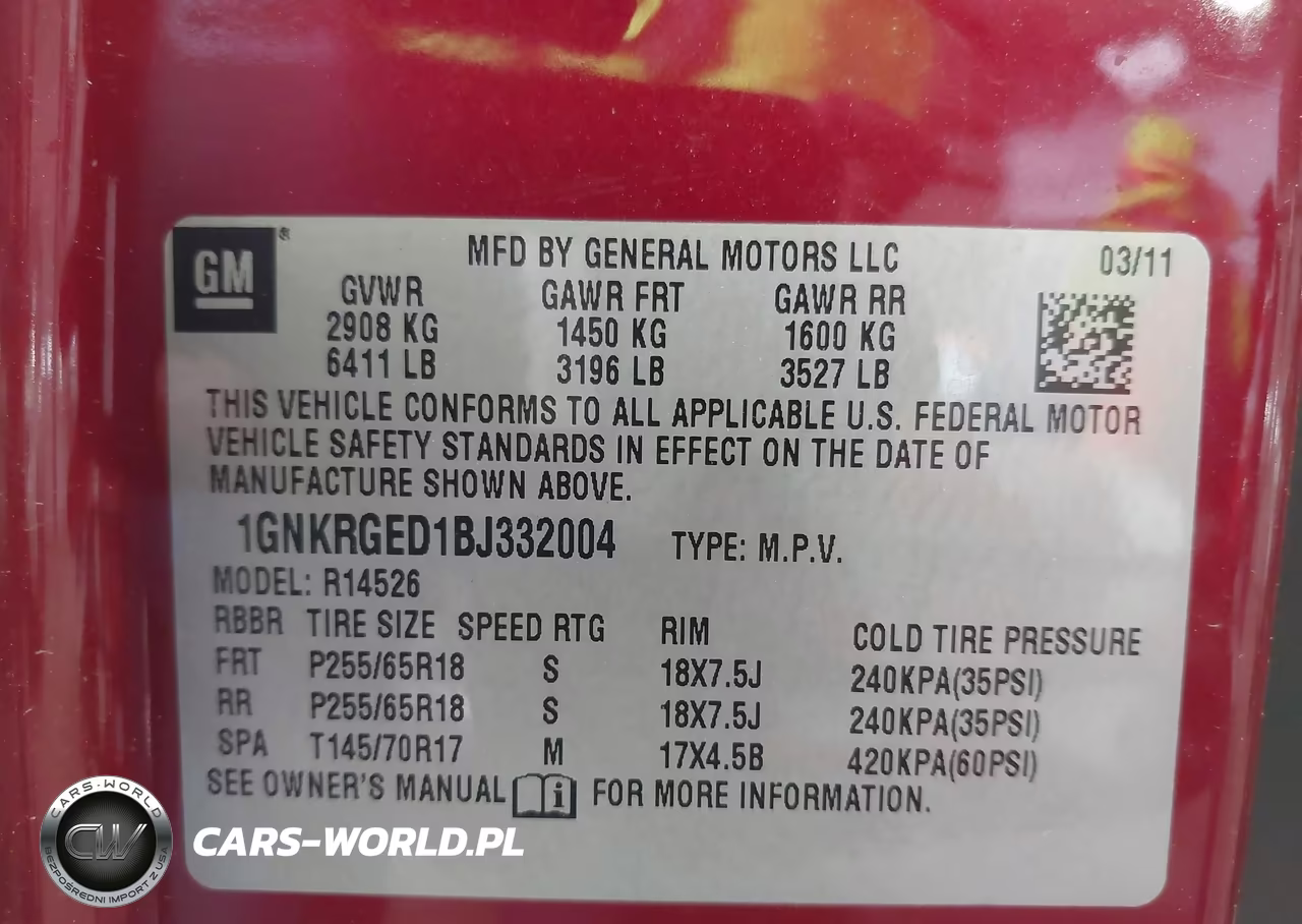2011 Chevrolet Traverse 1Lt VIN:1GNKRGED1BJ332004 - 9