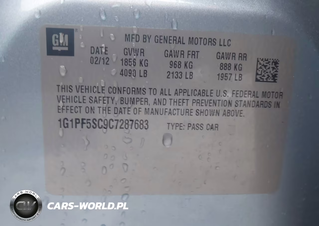 2012 Chevrolet Cruze 1Lt VIN:1G1PF5SC9C7287683 - 9
