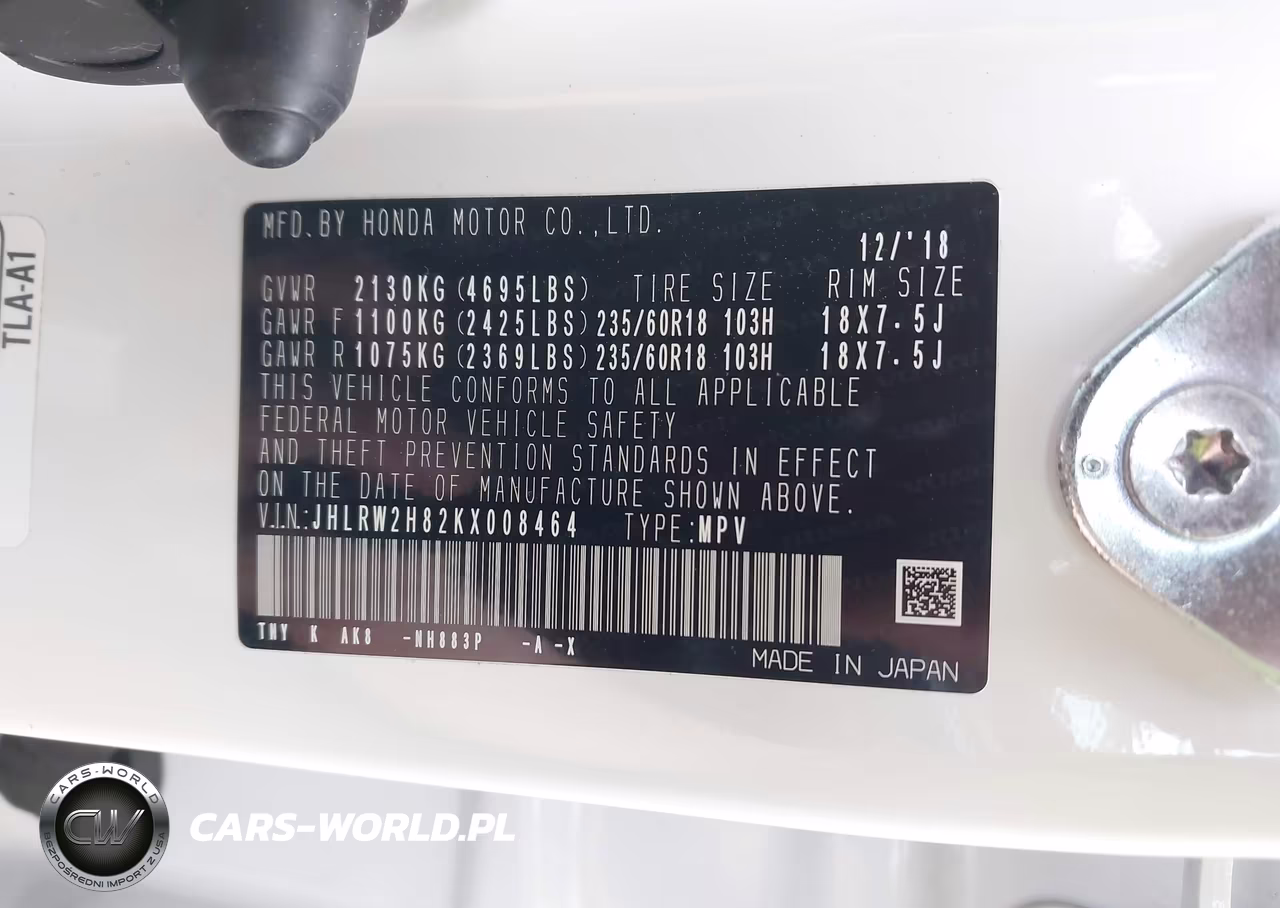 2019 Honda Cr-V Ex-L VIN:JHLRW2H82KX008464 - 9