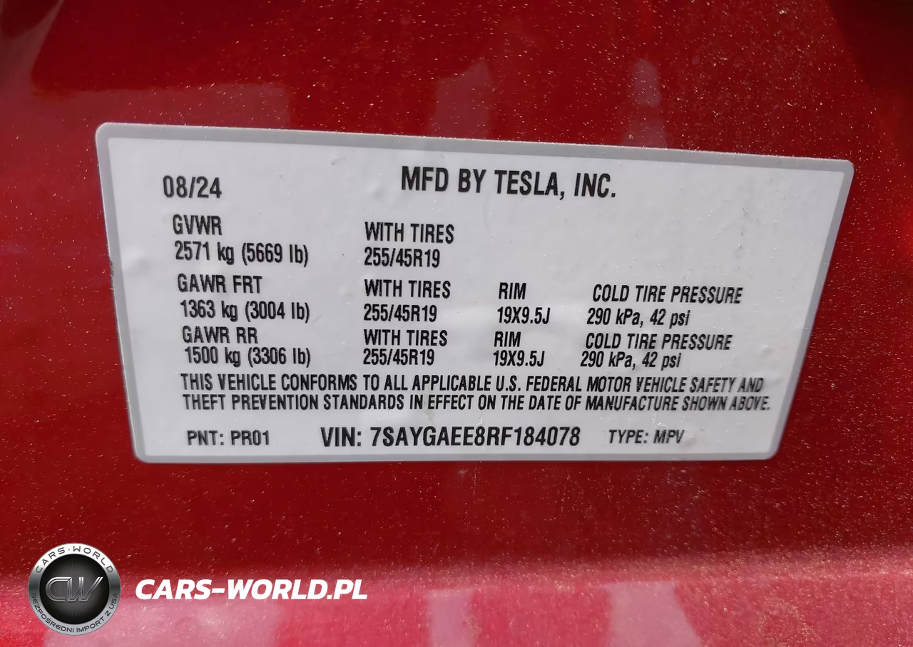2024 Tesla Model Y Long Range Dual Motor All-Wheel Drive VIN:7SAYGAEE8RF184078 - 9