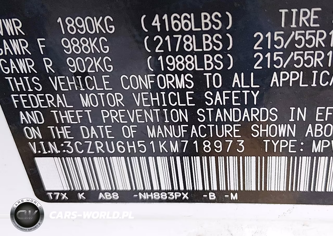 2019 Honda Hr-V Ex VIN:3CZRU6H51KM718973 - 9