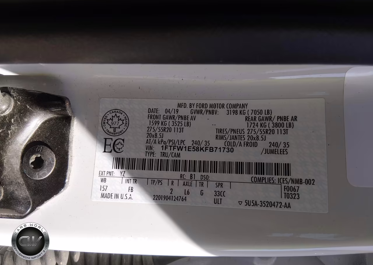 2019 Ford F-150 Xlt VIN:1FTFW1E58KFB71730 - 9