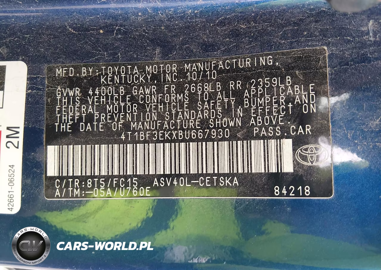 2011 Toyota Camry Se VIN:4T1BF3EKXBU667930 - 9