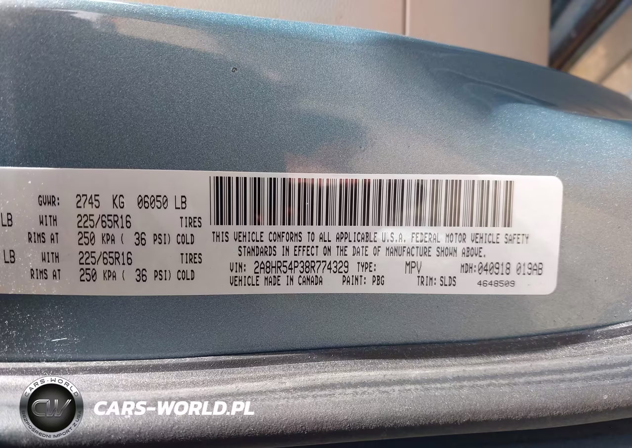 2008 Chrysler Town & Country Touring VIN:2A8HR54P38R774329 - 9
