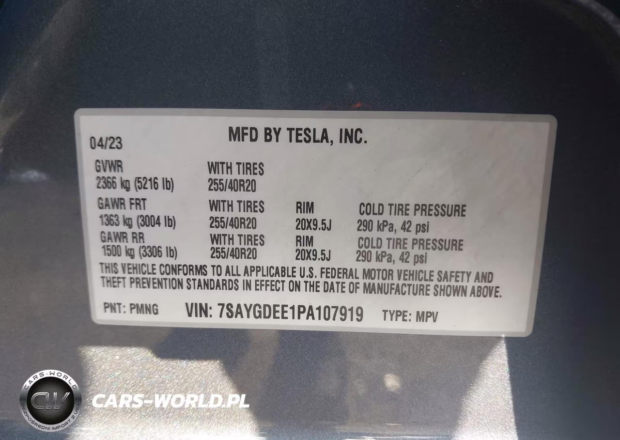 2023 Tesla Model Y Awd-Long Range Dual Motor All-Wheel Drive VIN:7SAYGDEE1PA107919 - 9