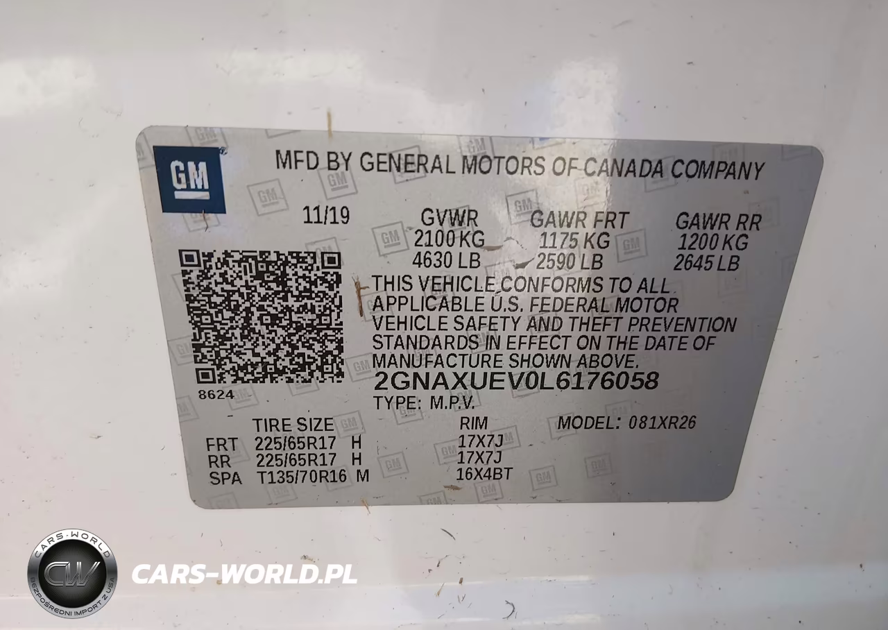 2020 Chevrolet Equinox Awd Lt 1.5L Turbo VIN:2GNAXUEV0L6176058 - 9