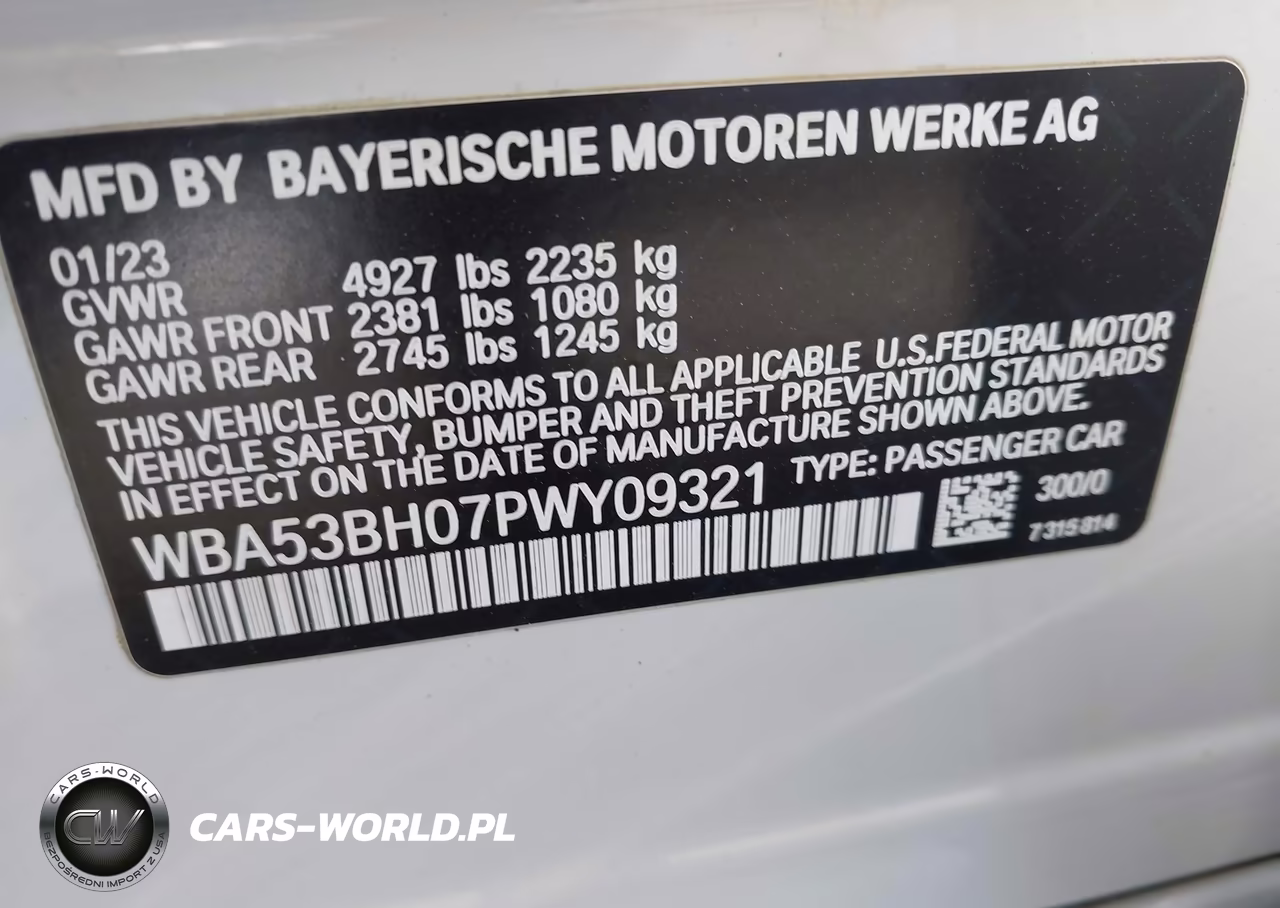 2023 BMW 530 I VIN:WBA53BH07PWY09321 - 9