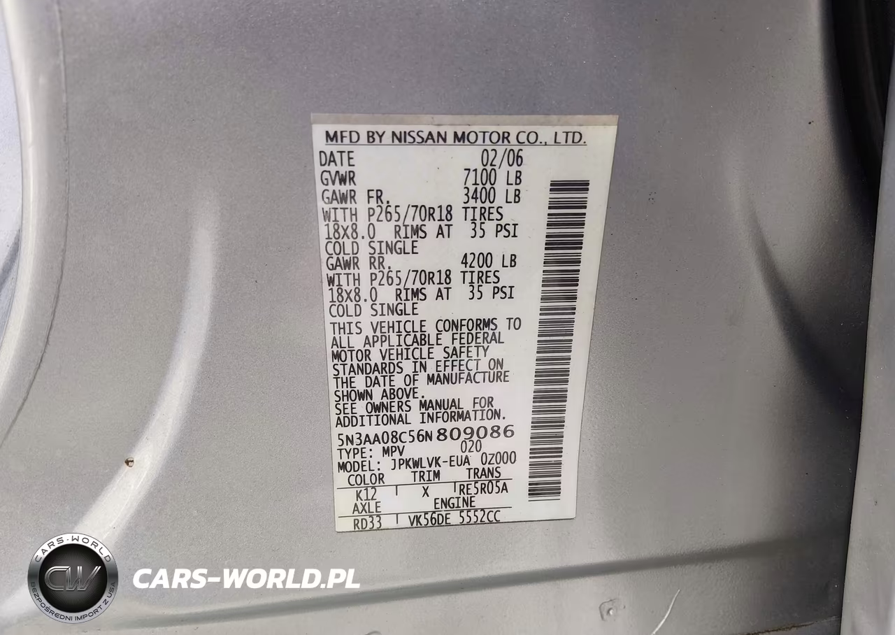 2006 Infiniti Qx56 VIN:5N3AA08C56N809086 - 9