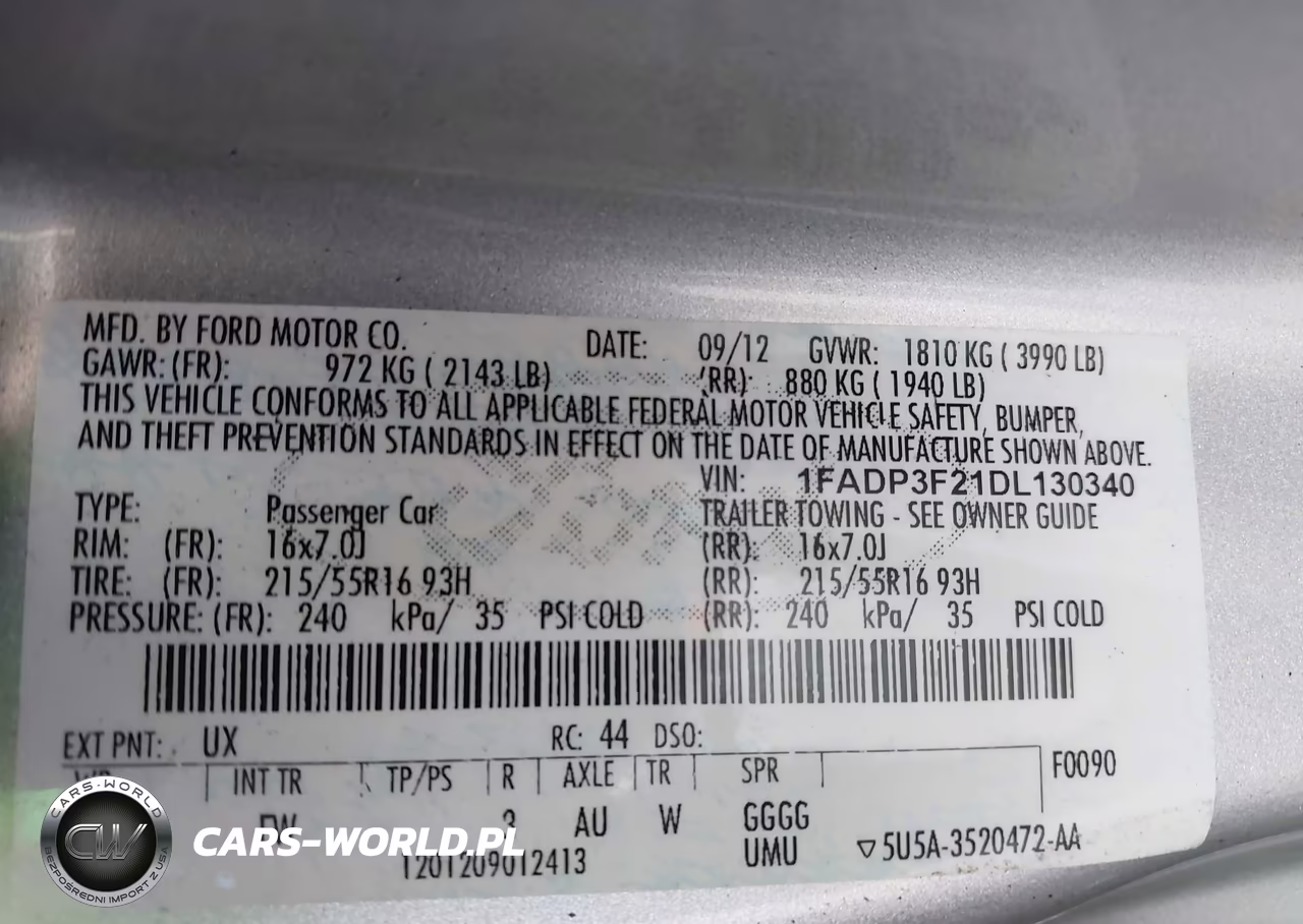 2013 Ford Focus Se VIN:1FADP3F21DL130340 - 9