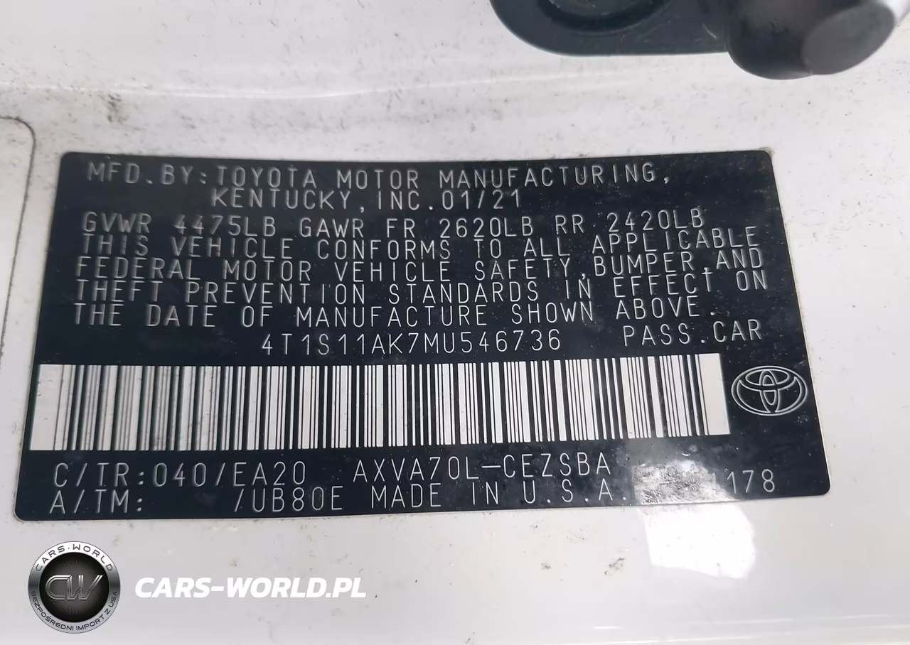 2021 Toyota Camry Se VIN:4T1S11AK7MU546736 - 9