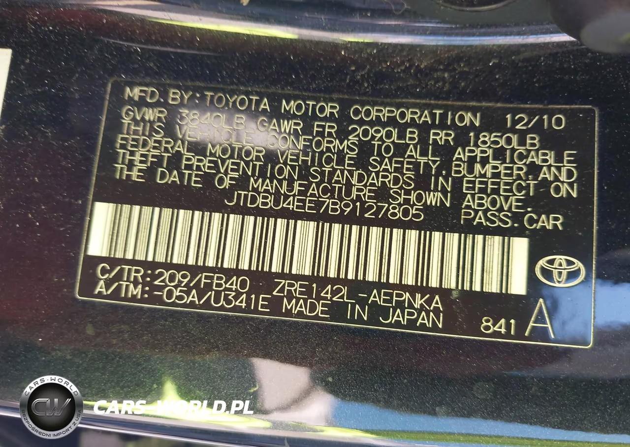 2011 Toyota Corolla Le VIN:JTDBU4EE7B9127805 - 9