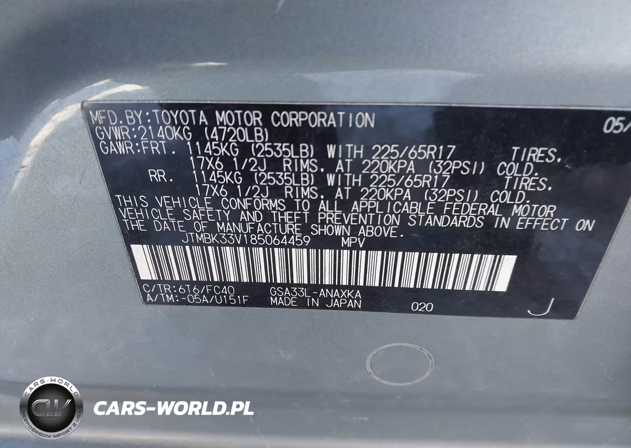 2008 Toyota Rav4 Base V6 VIN:JTMBK33V185064459 - 9