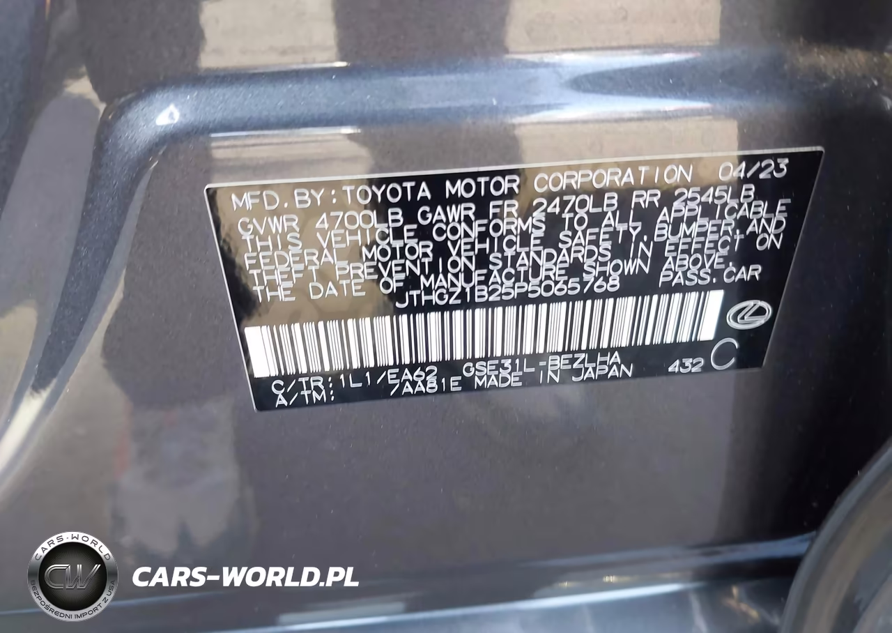 2023 Lexus Is 350 F Sport VIN:JTHGZ1B25P5065768 - 9