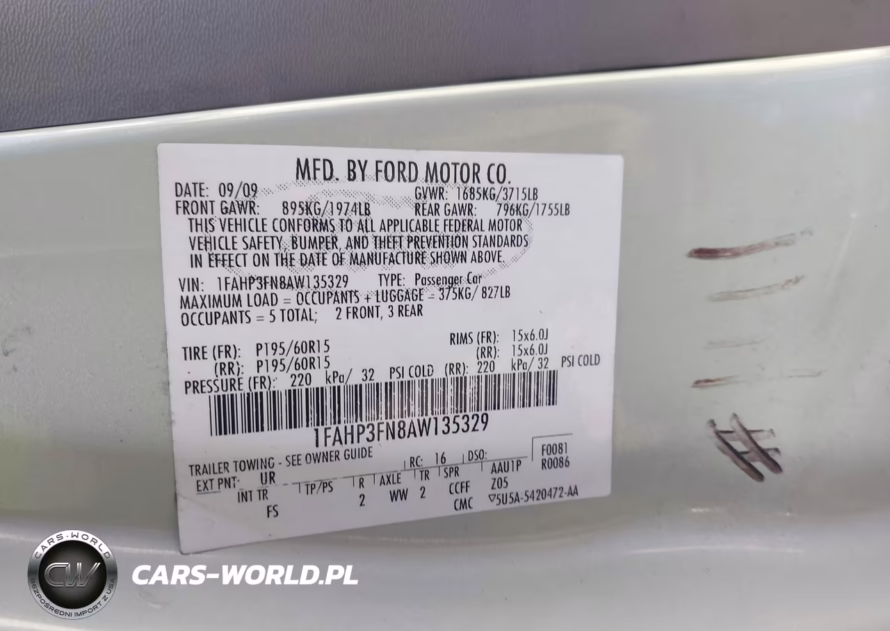 2010 Ford Focus Se VIN:1FAHP3FN8AW135329 - 9