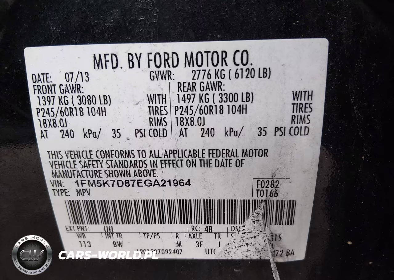 2014 Ford Explorer Xlt VIN:1FM5K7D87EGA21964 - 9