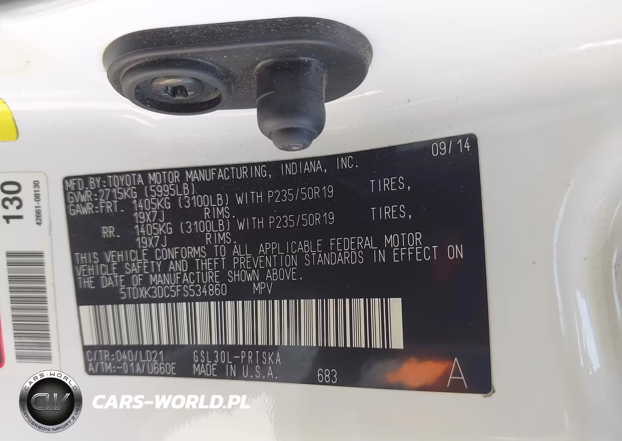 2015 Toyota Sienna Se 8 Passenger VIN:5TDXK3DC5FS534860 - 9