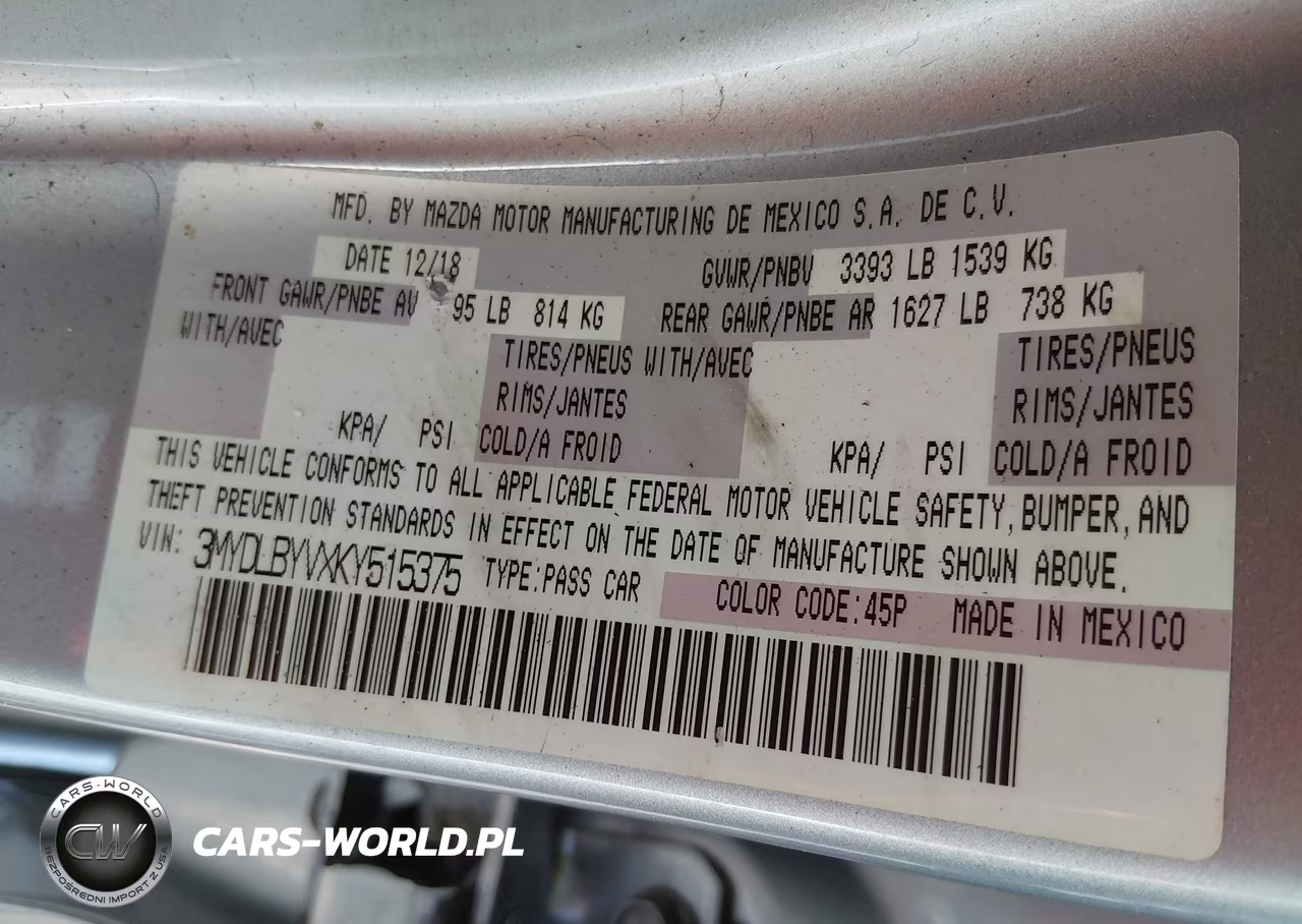 2019 Toyota Yaris Le VIN:3MYDLBYVXKY515375 - 9