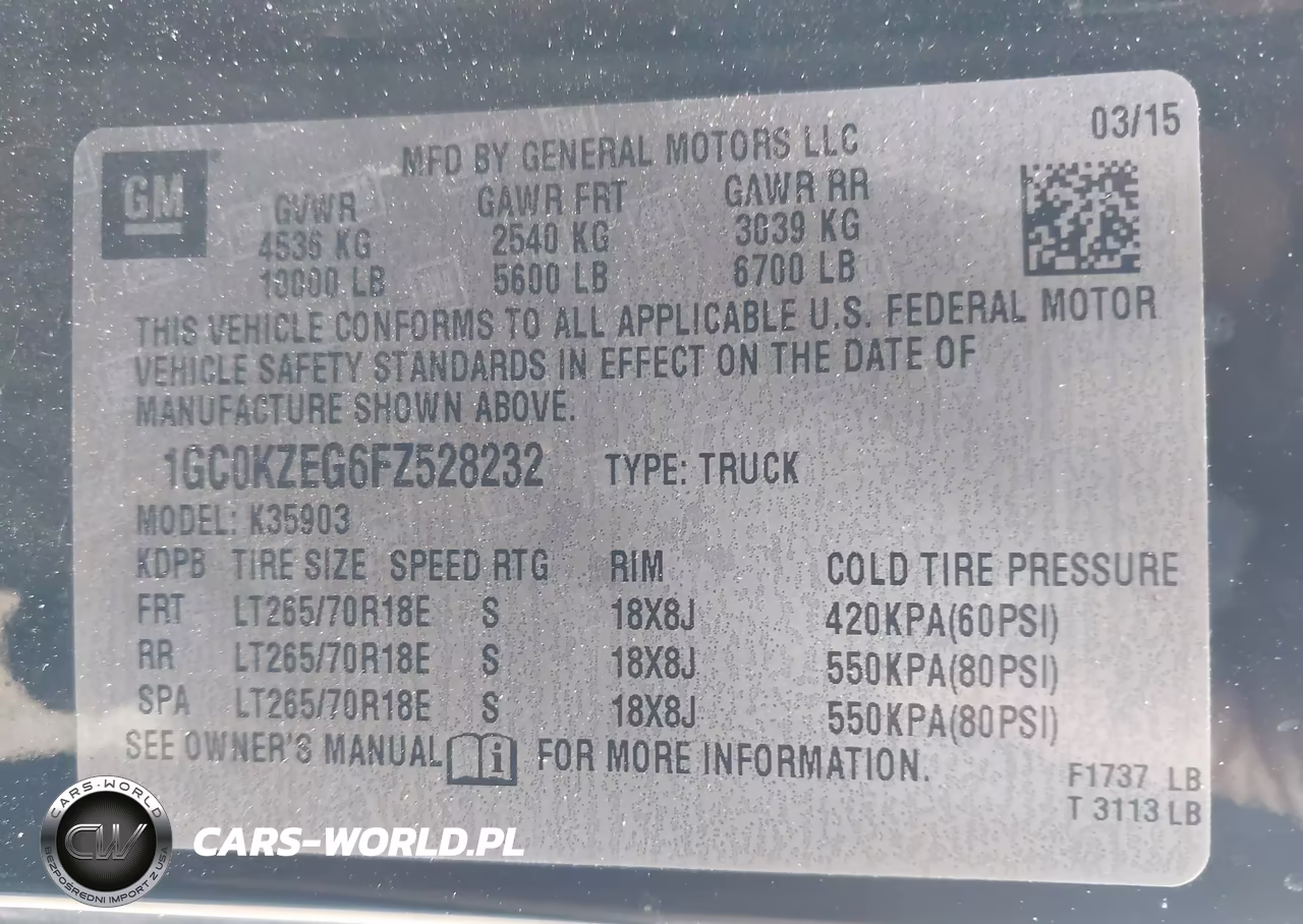 2015 Chevrolet Silverado 3500Hd Lt VIN:1GC0KZEG6FZ528232 - 9