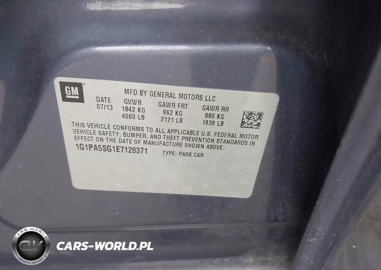 2014 Chevrolet Cruze Ls Auto VIN:1G1PA5SG1E7128371 - 9