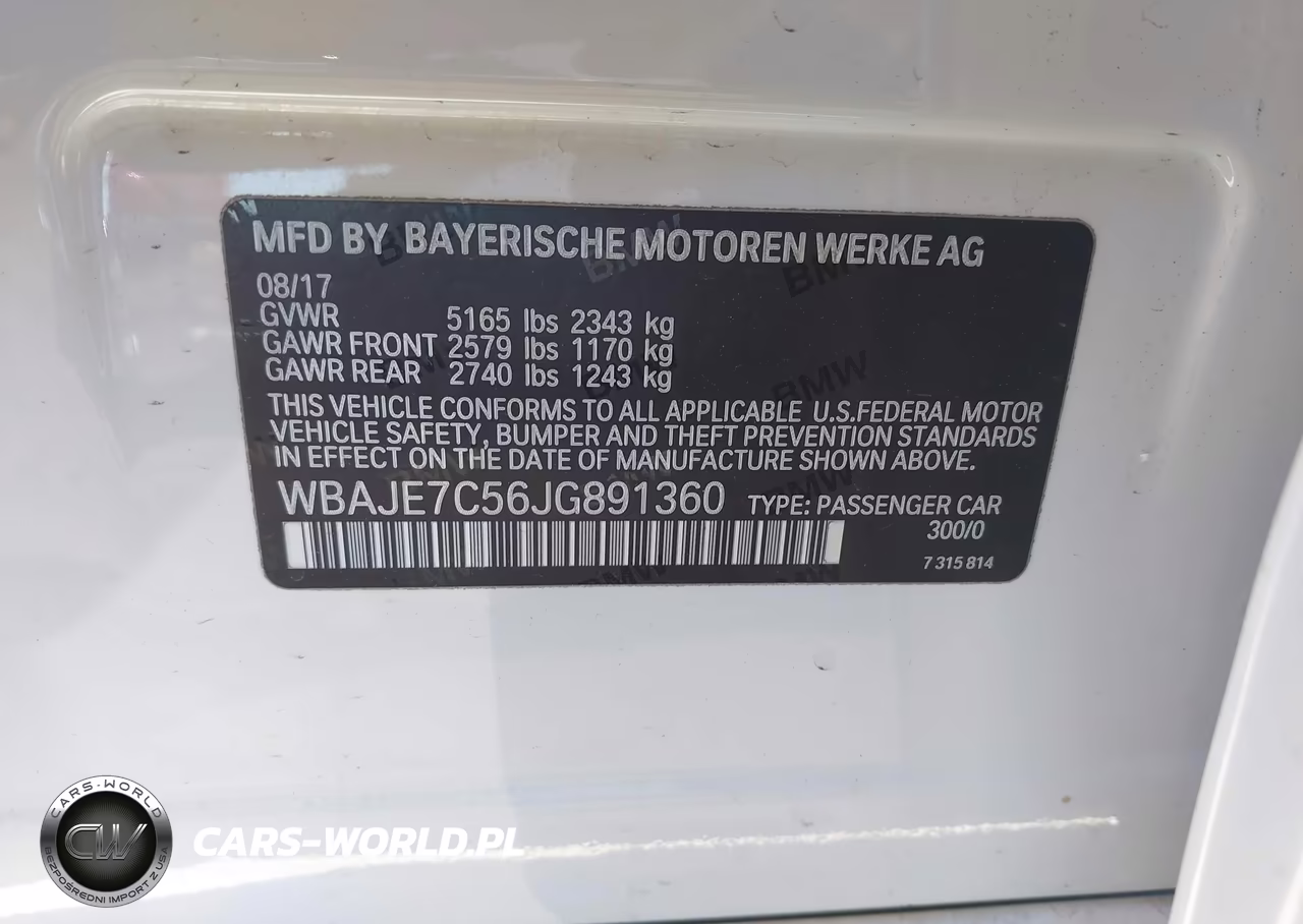 2018 BMW 540I xDrive VIN:WBAJE7C56JG891360 - 9