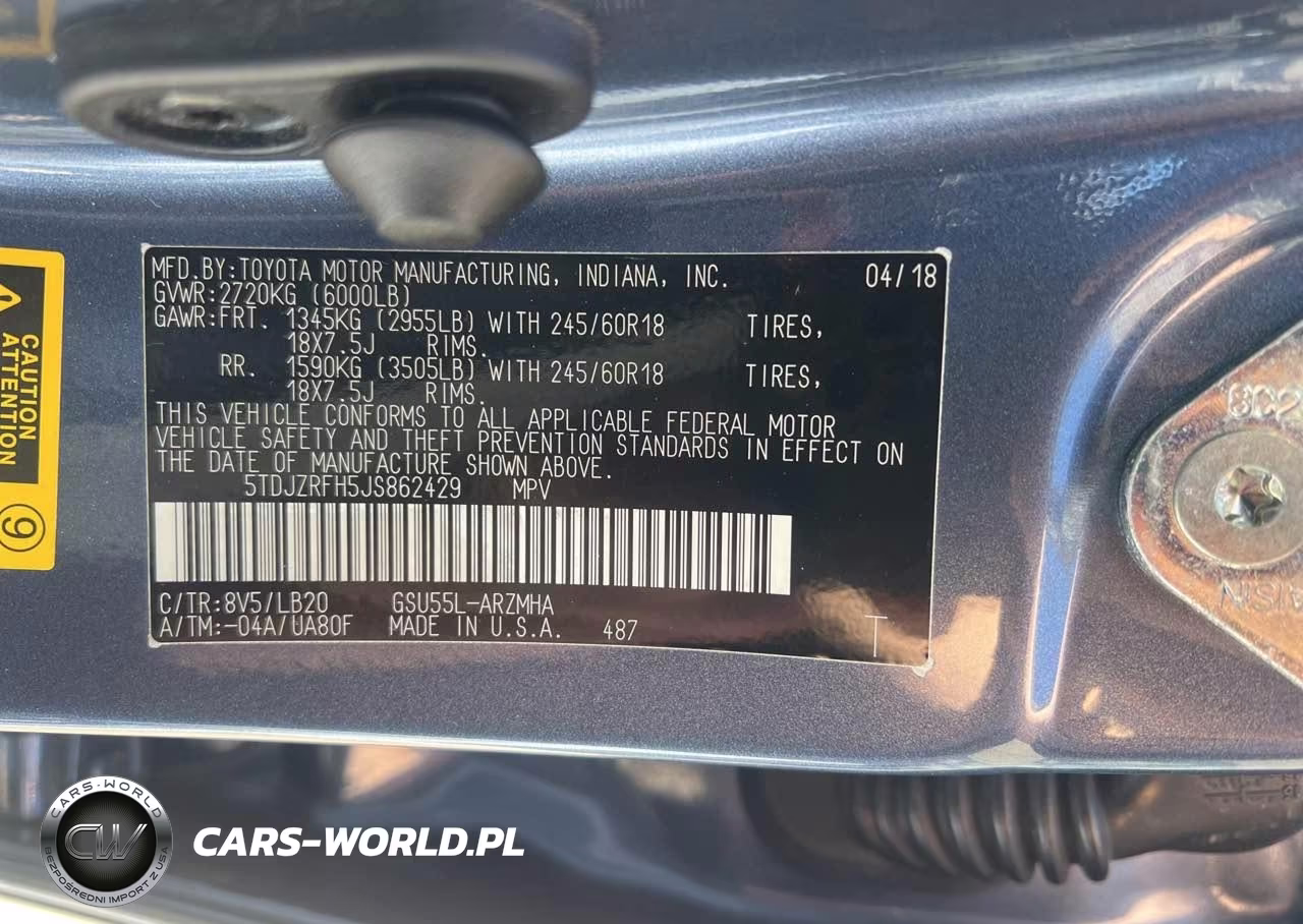 2018 Toyota Highlander Xle VIN:5TDJZRFH5JS862429 - 9